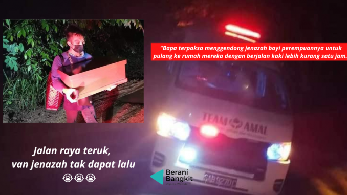 bapa gendong jenazah bayi